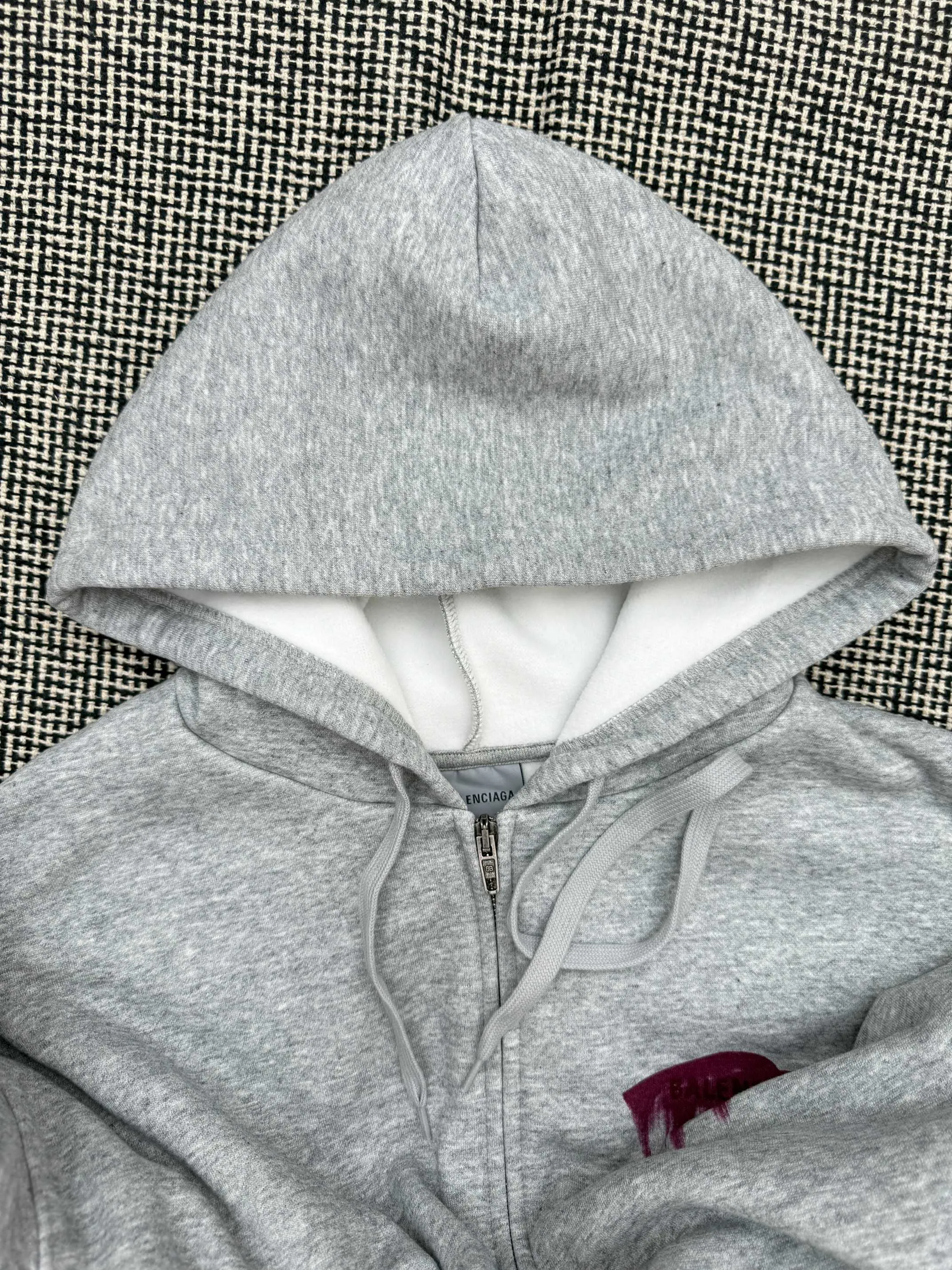 Balenciaga Paris 3M hoop print zipper sweatshirt XS/S/M/L